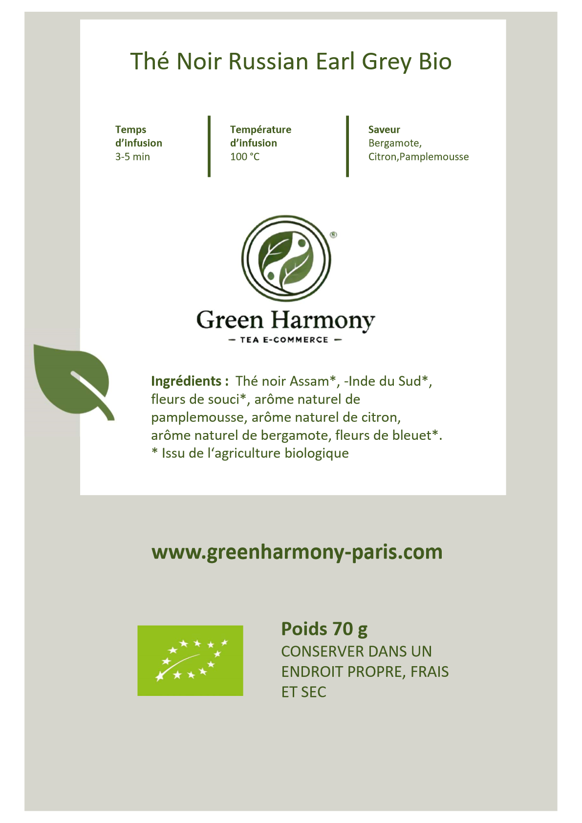 Thé Vert Sencha Matcha Bio